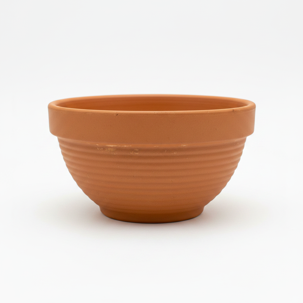 Ribbed Terracotta Bowl