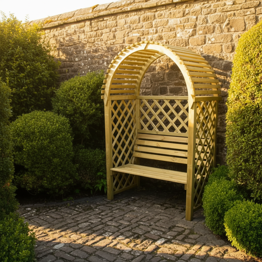 Garden Arbour with Bench