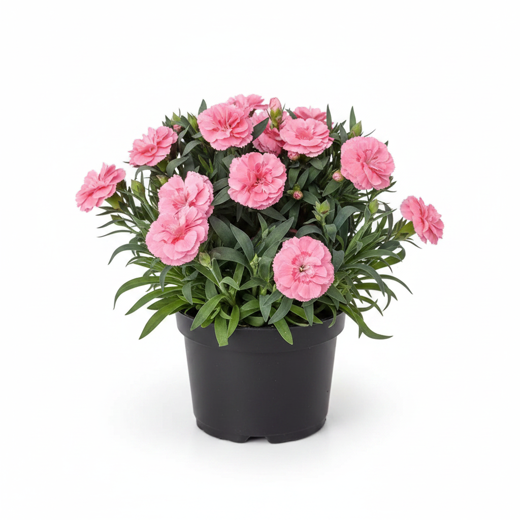 Dianthus Oscar Pink in a 10.5cm pot with soft baby pink blooms
